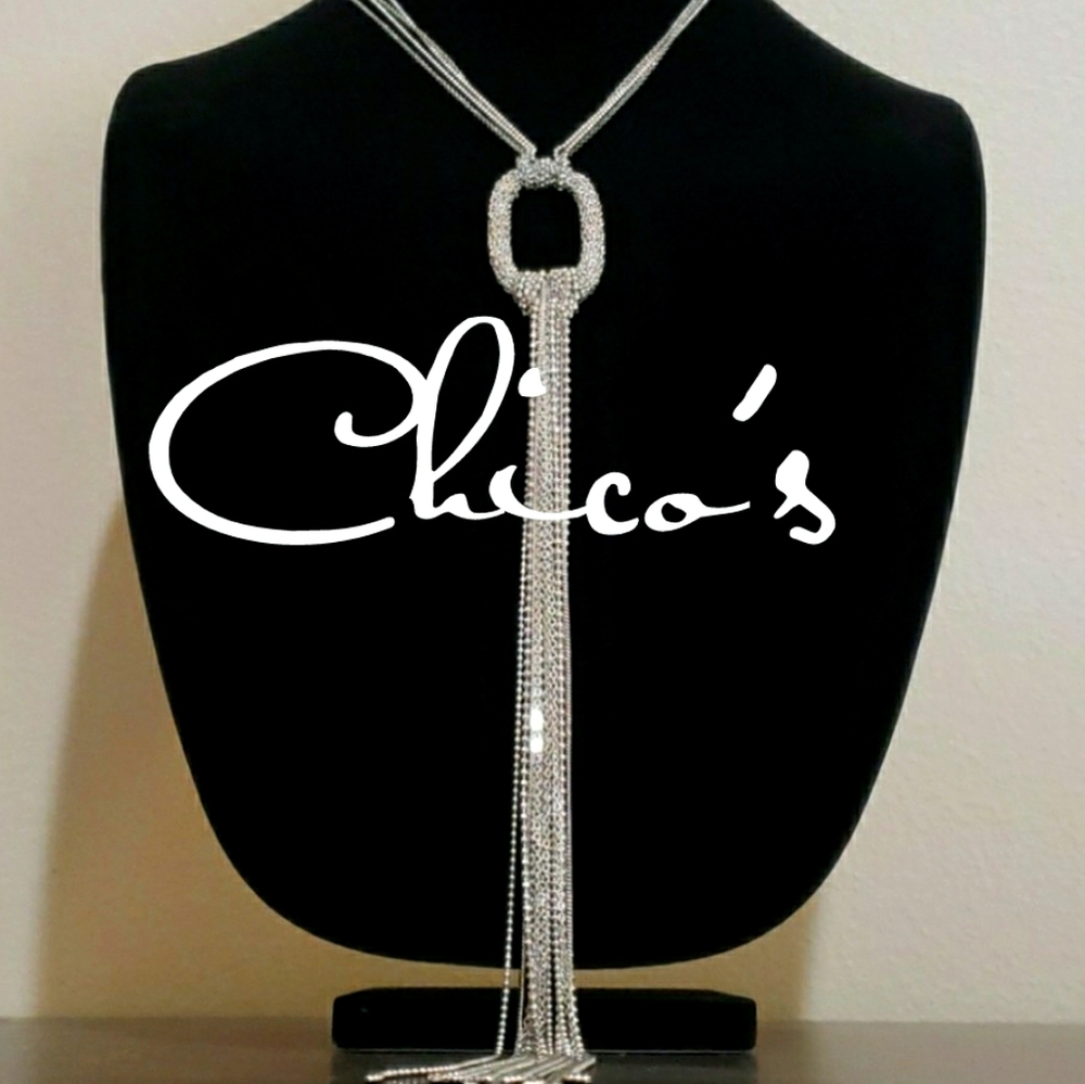 Chico's Silver Tone Statement Necklace